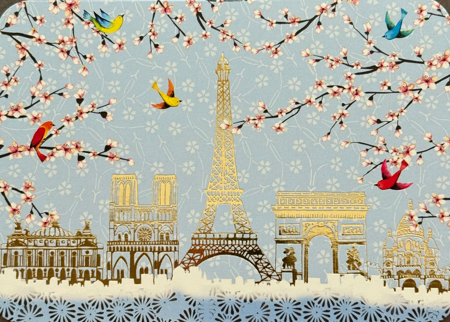 Cartes d'Art - Paris - France - Parisian Monuments - Postcard with foil details