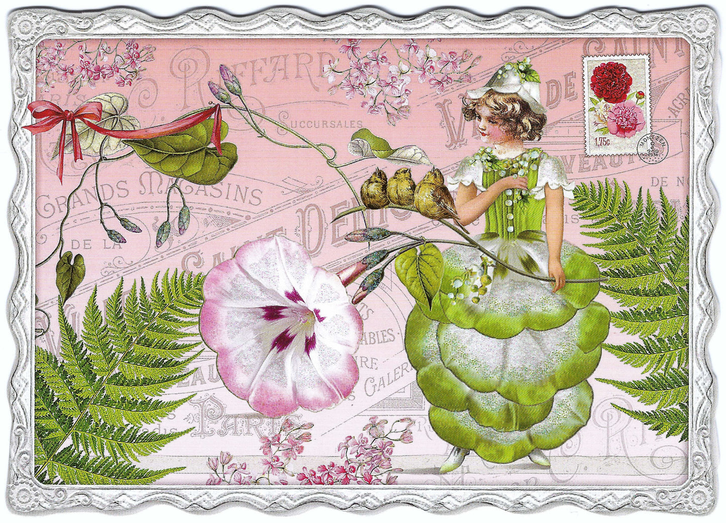 Auguri by Barbara Behr - Flower Fairy - Flower Elf - Postcard