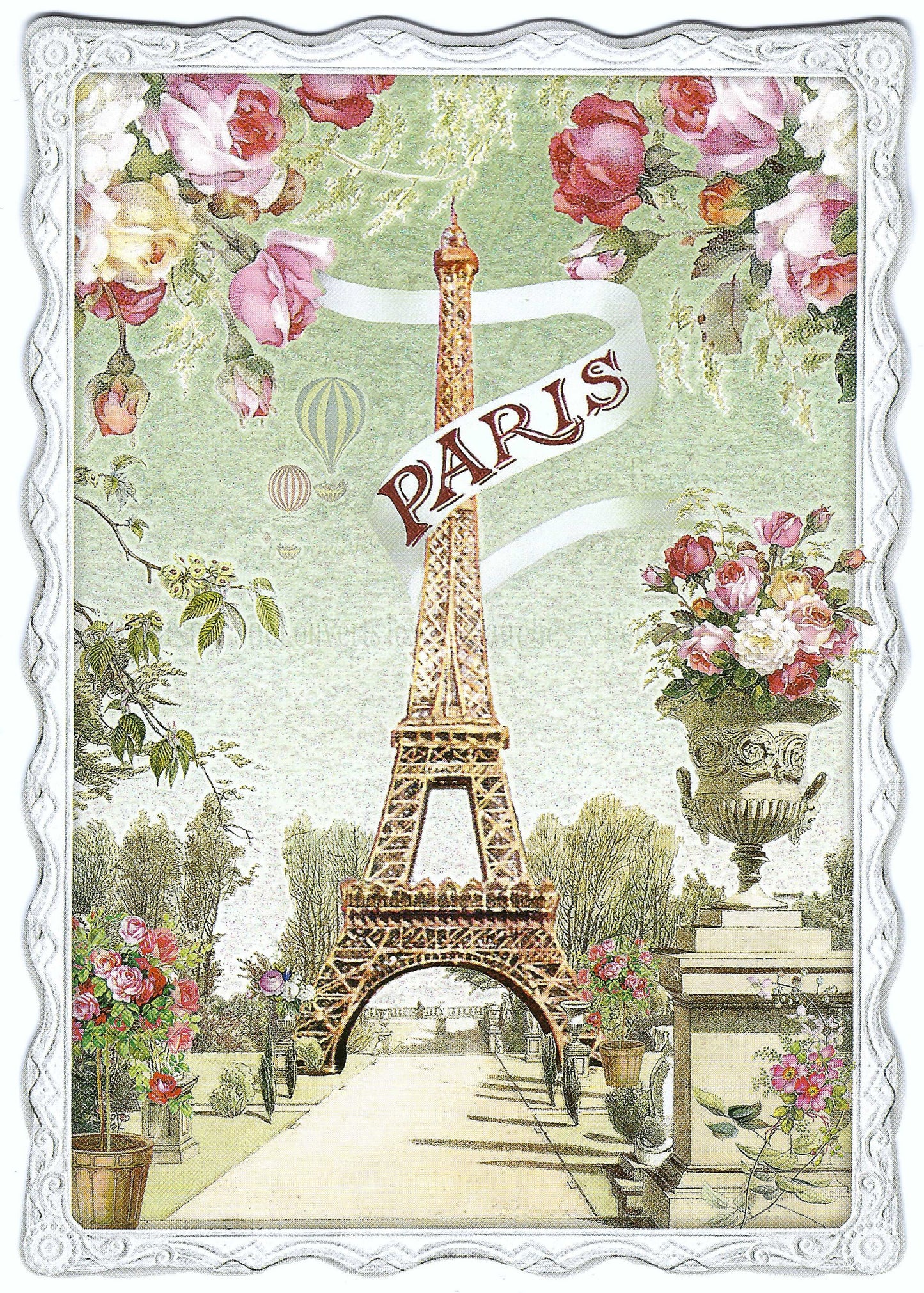 Auguri by Barbara Behr - Paris - France - Eiffel Tower - Postcard