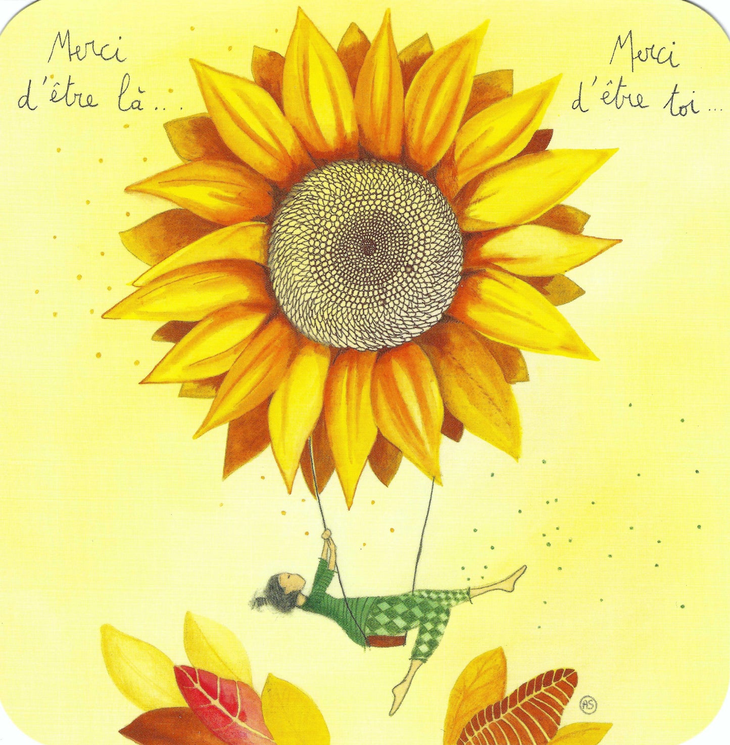 Anne-Sophie Rutsaert - Sunflower - Swing - Thanks for Being You - Postcard