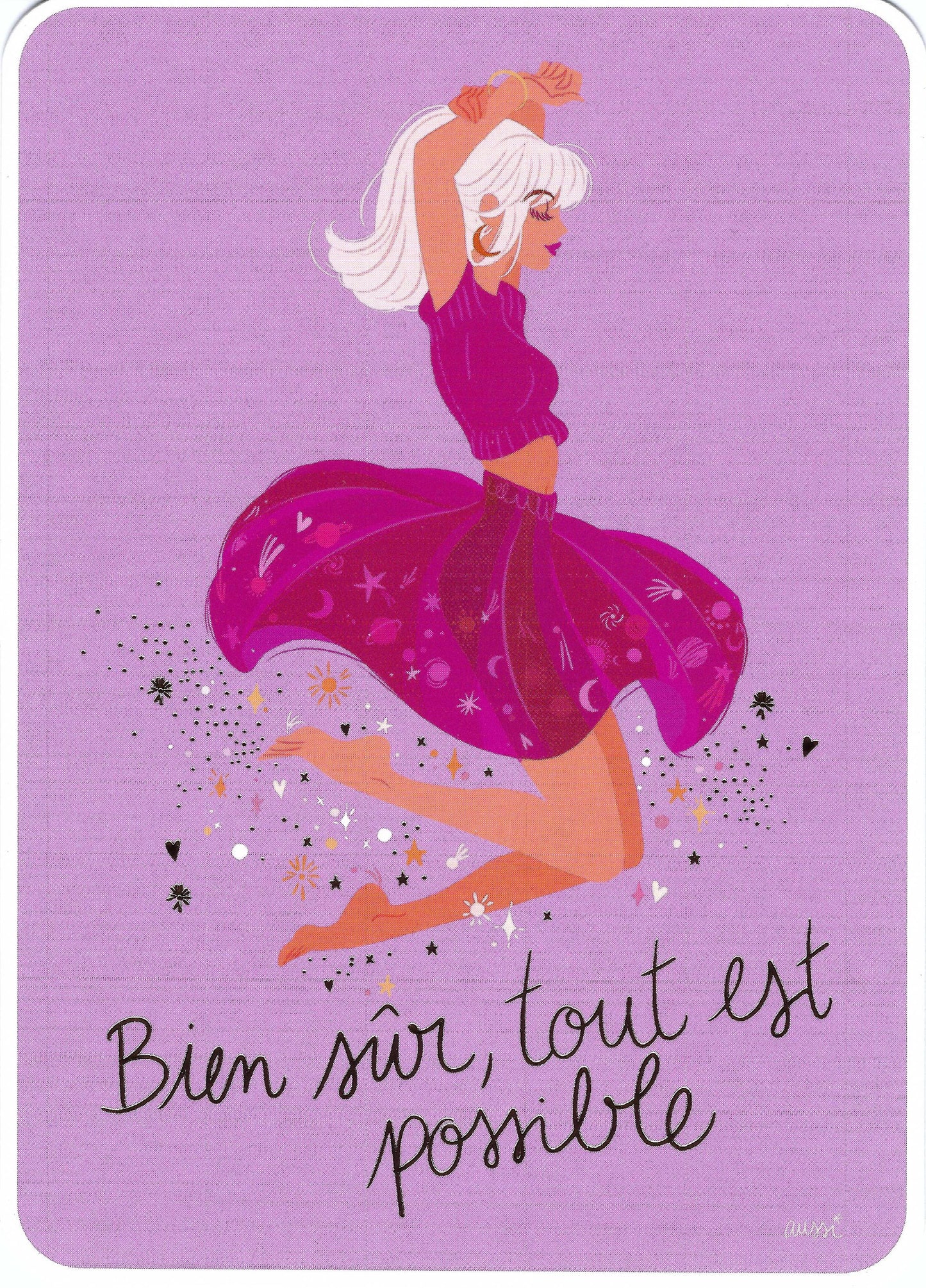 CODE CINQ - Audrey Bussi -Spacegirl - Of Course Anything is Possible - Postcard