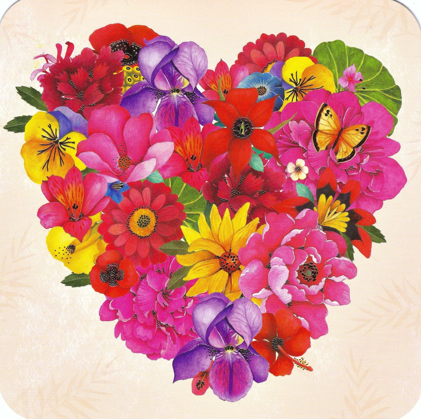 CODE CINQ - Mila - Heart - Flowers - Postcard
