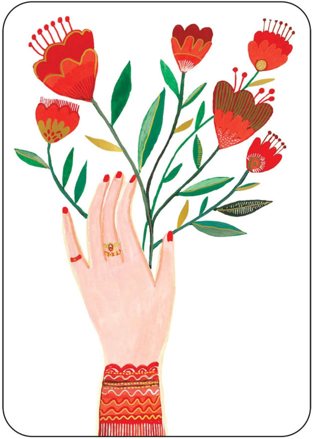 Cartes d'Art - Flowers for You - Postcard with foil details
