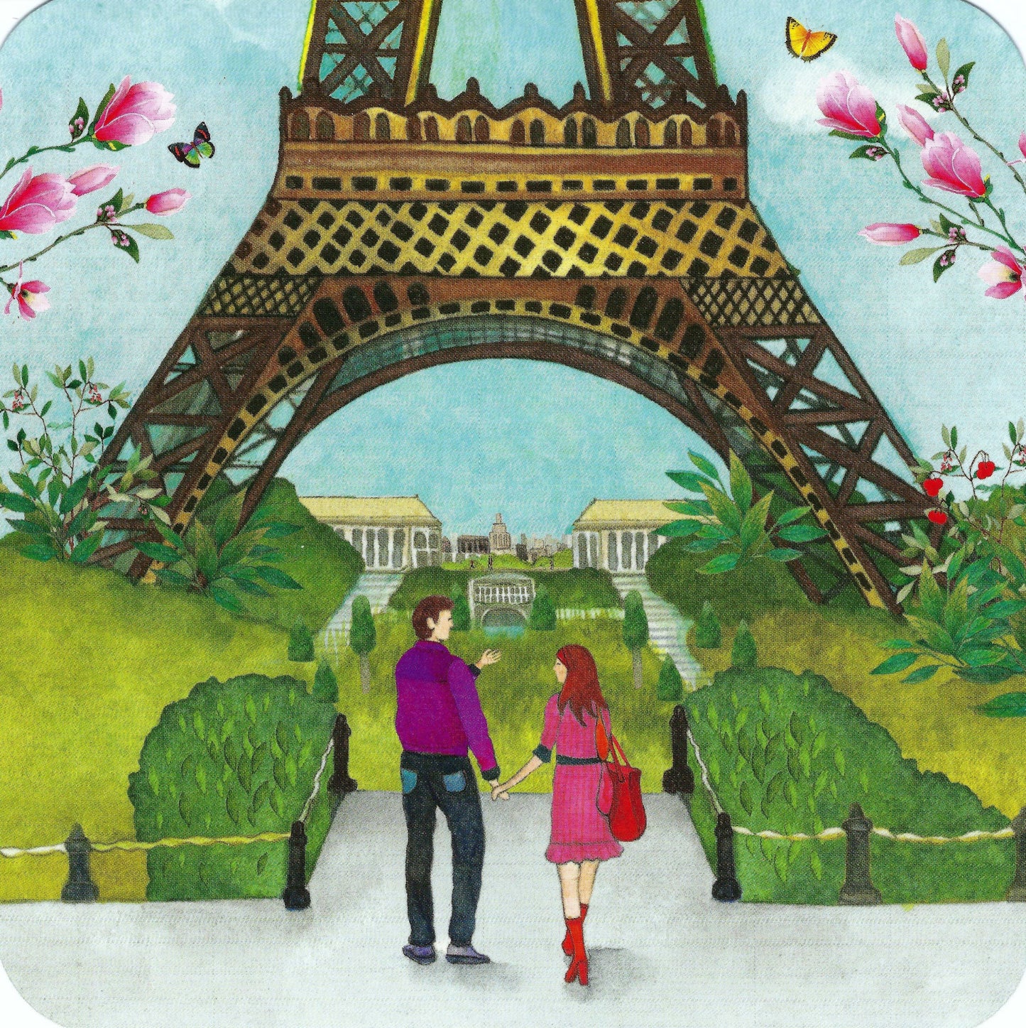 CODE CINQ - Mila - Paris Je T'Aime - Eiffel Tower - Couple - Triple Postcard - 3 Postcard Pack