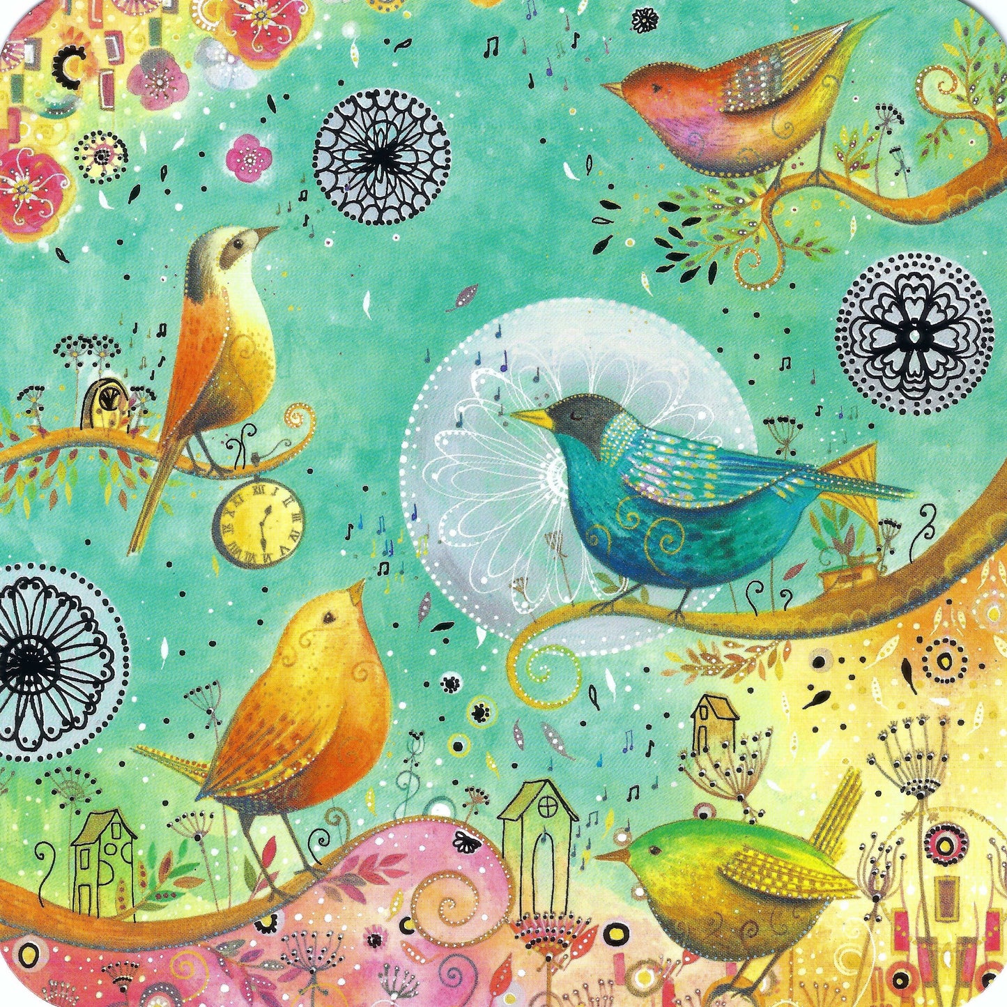 Correspondances - Jehanne Weyman - Birds - A Party in the Air -Postcard
