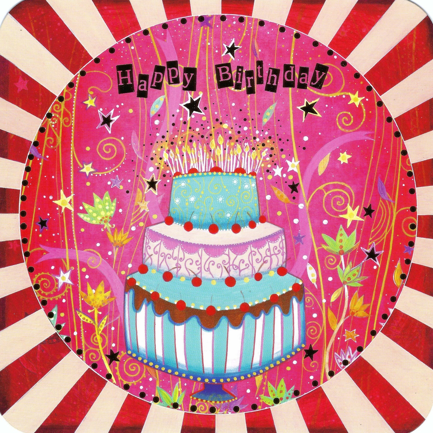 Happy Birthday Postal Pack - Mix of Premium Birthday Postcards, Stickers and Washi Tape