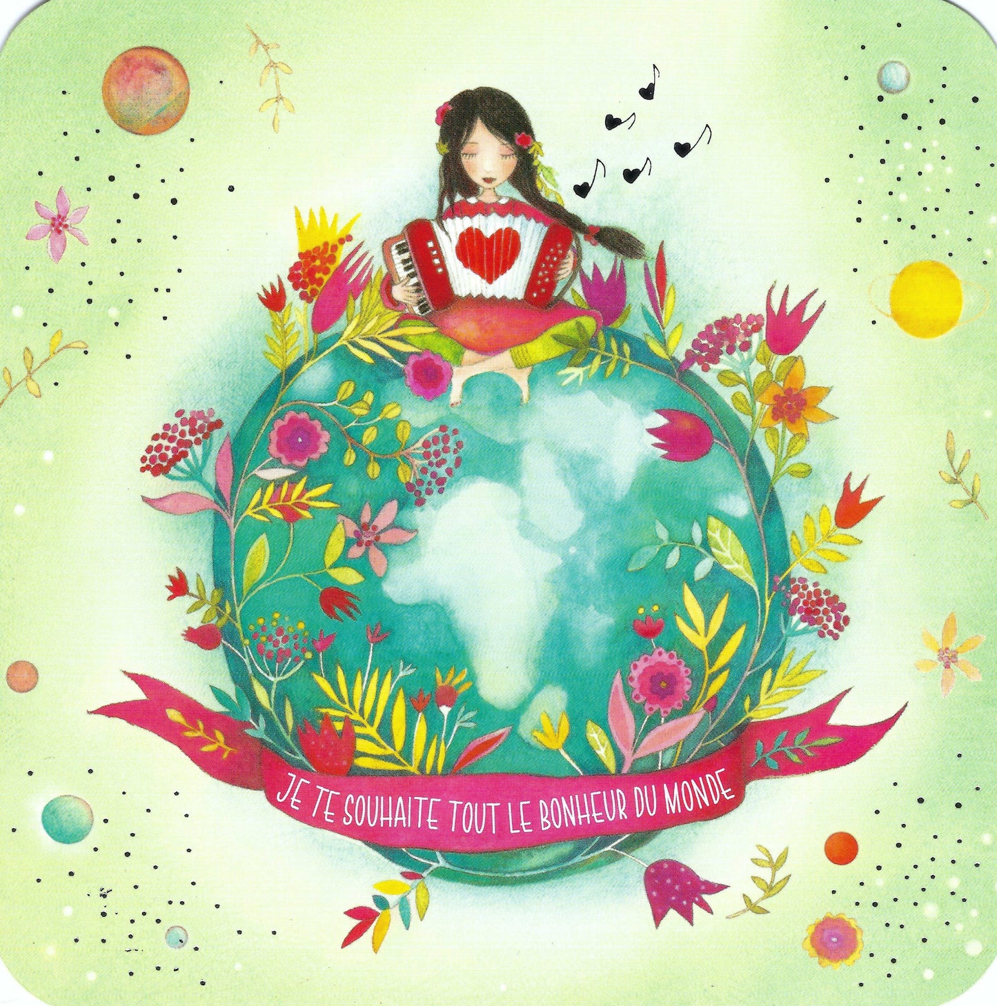 Correspondances - Mila - Earth - World - Flowers - Postcard with foil details