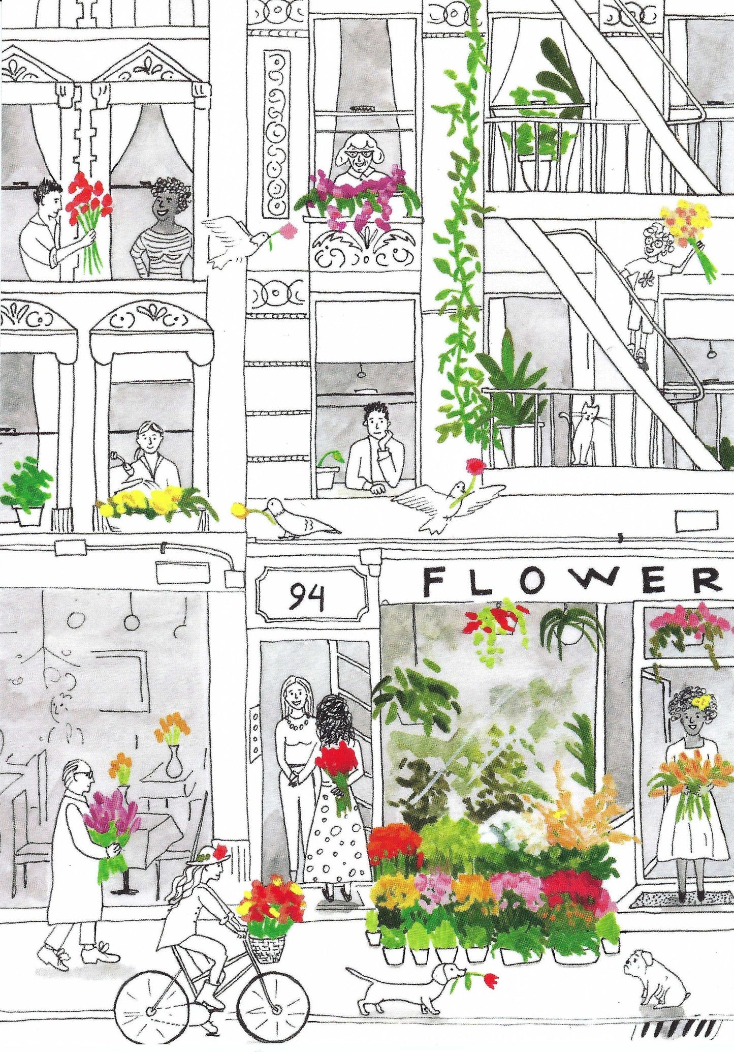 Das Brooklyn - Anja Riebensahm - Spring in New York - Postcard