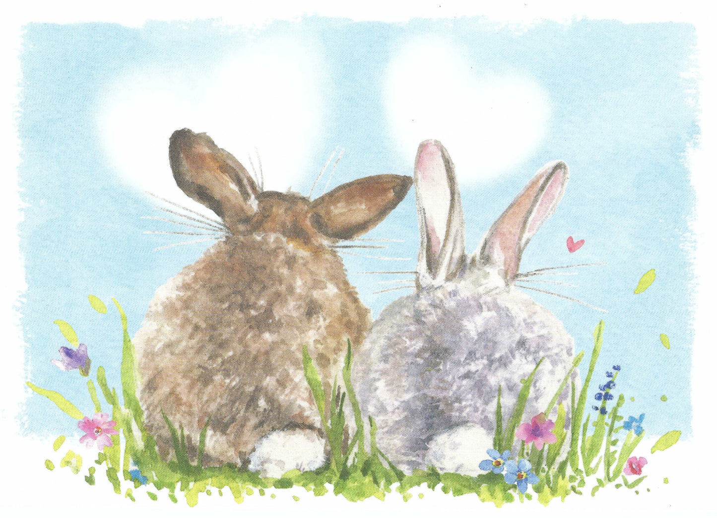 Edition Gollong - Two Bunnies - Rabbit - Spring - Postcard