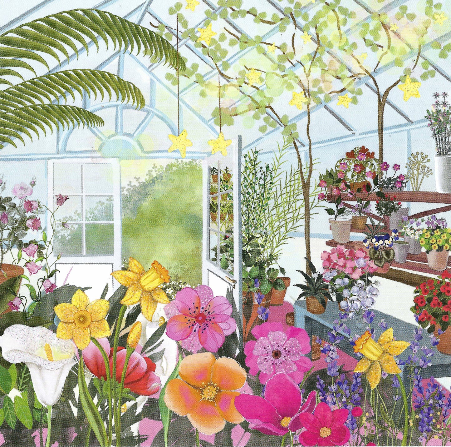 Edition Gollong - Flowers - Greenhouse - Postcard