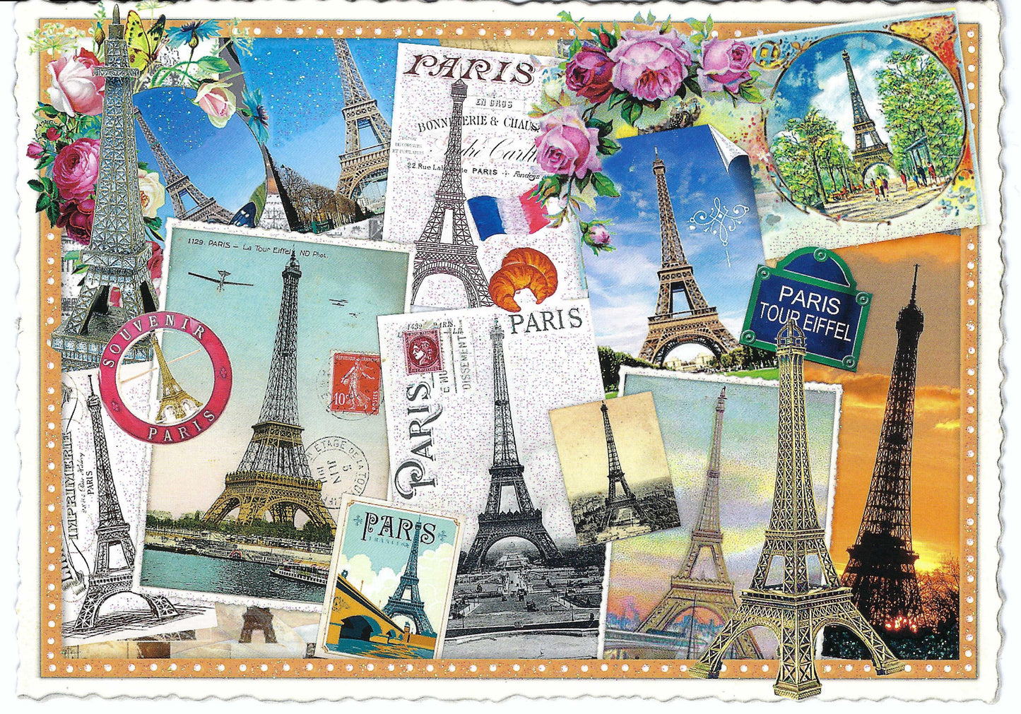 Edition Tausendschön - Paris - Eiffel Tower - Postcard