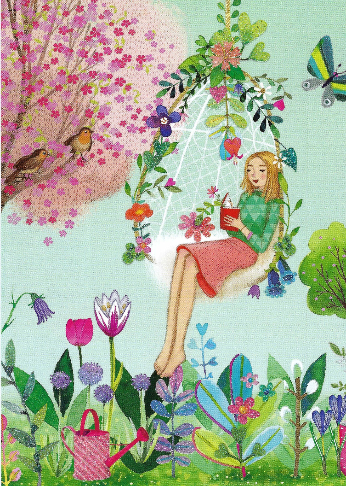 Book Club Postal Pack - Mix of Book-themed Postcards, Stickers and Washi Tape