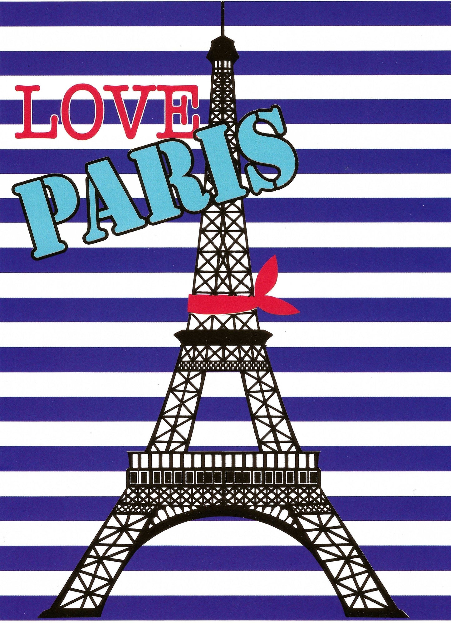 Editor - Art of Emotion - Destination Paris Postcard - Love Paris - Eiffel Tower - Postcard with gold foil details
