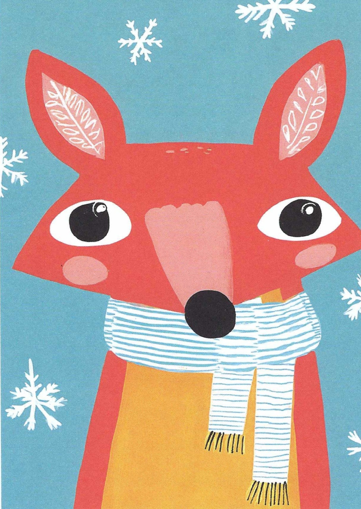 Fox with a Scarf Postcard by Nobis Design