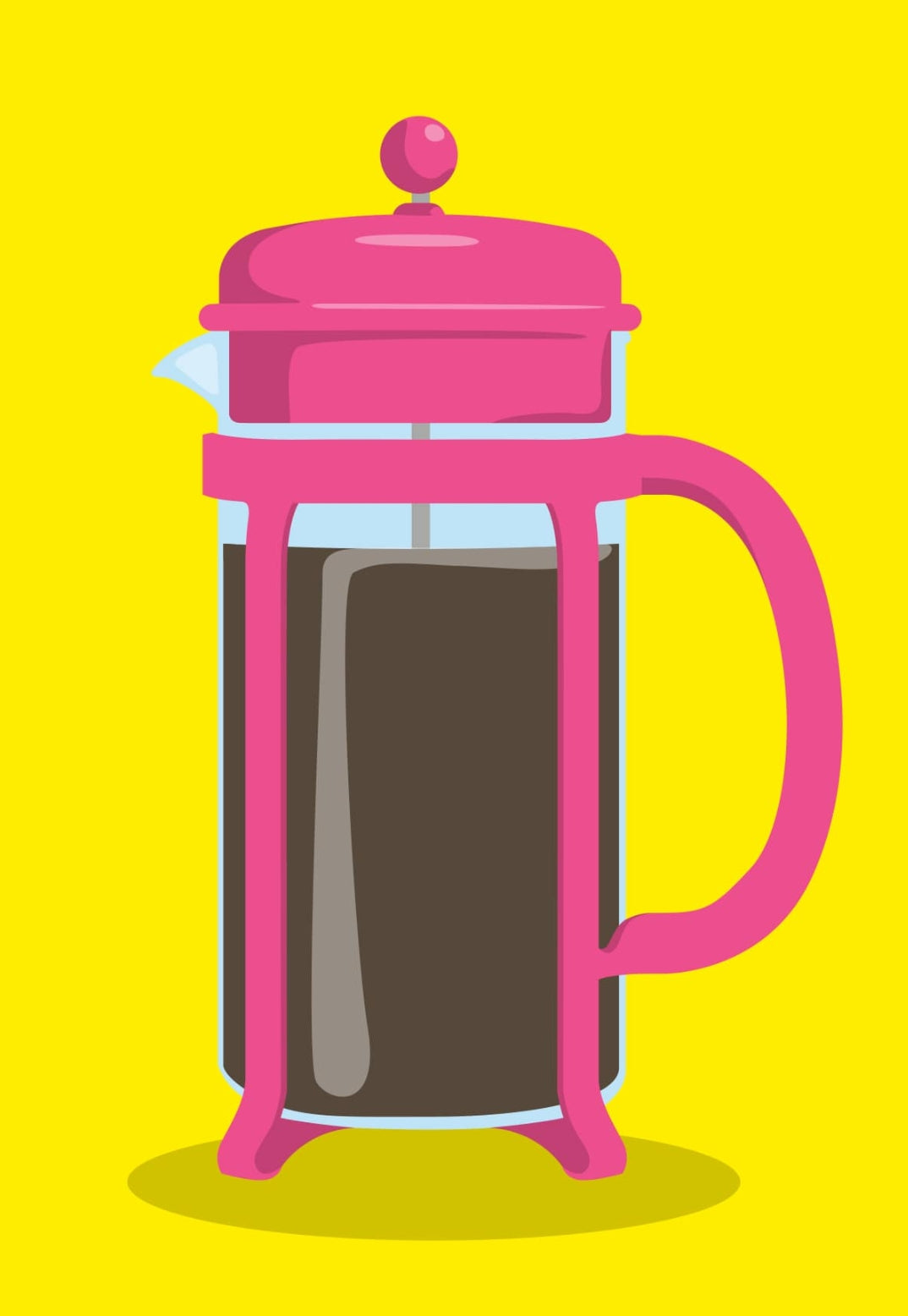 French Press Postcard by Nobis Design