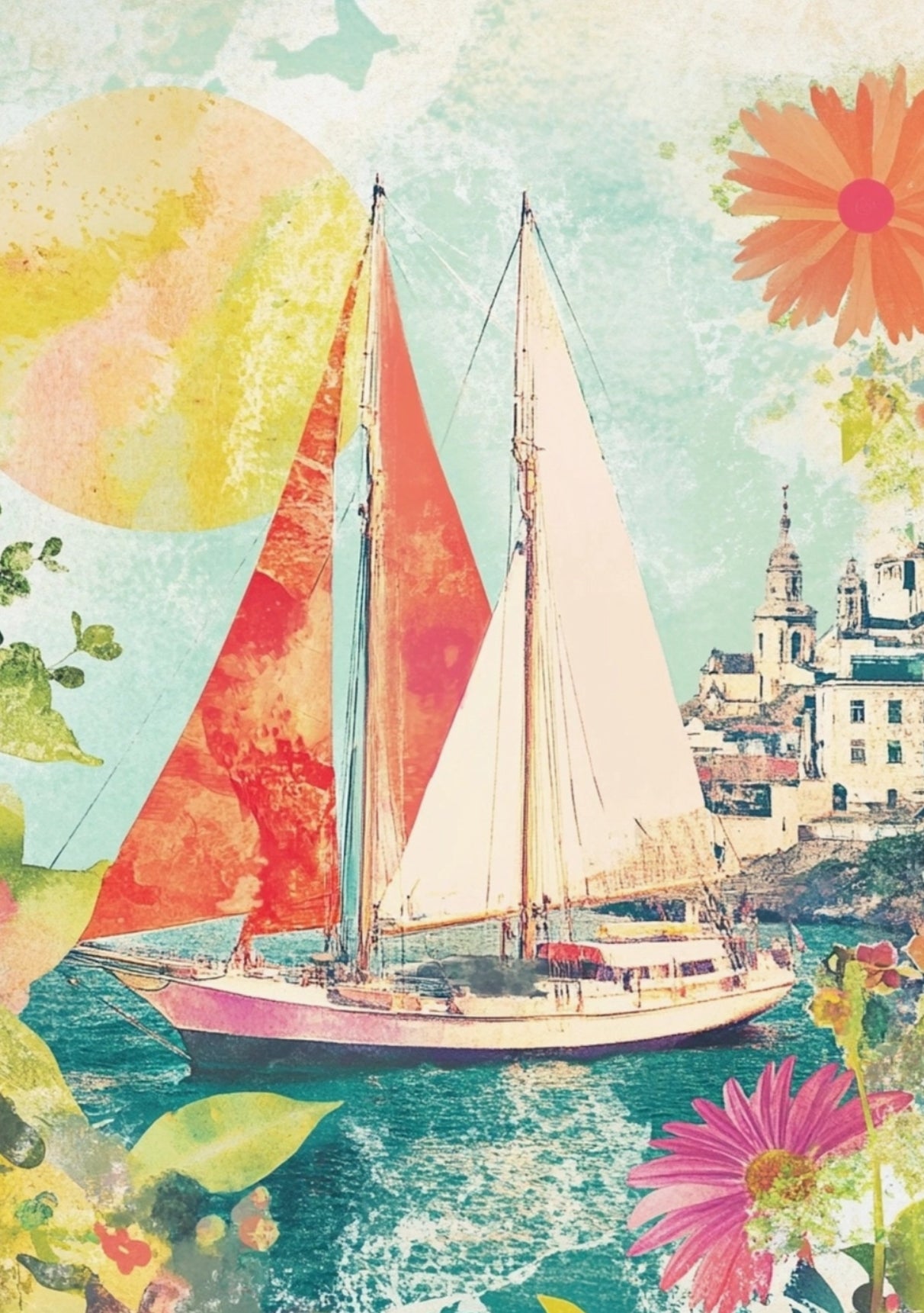Fripperies - The Art of Summer - Sailing into Sunlight - Postcard