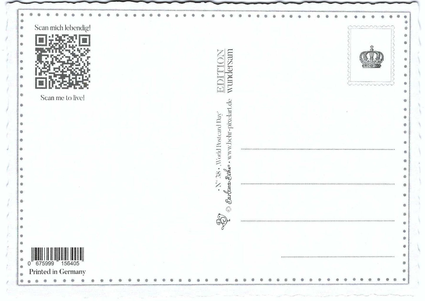 Happy Postcrossing Postcard by Barbara Behr - Edition Wundersam No. 38