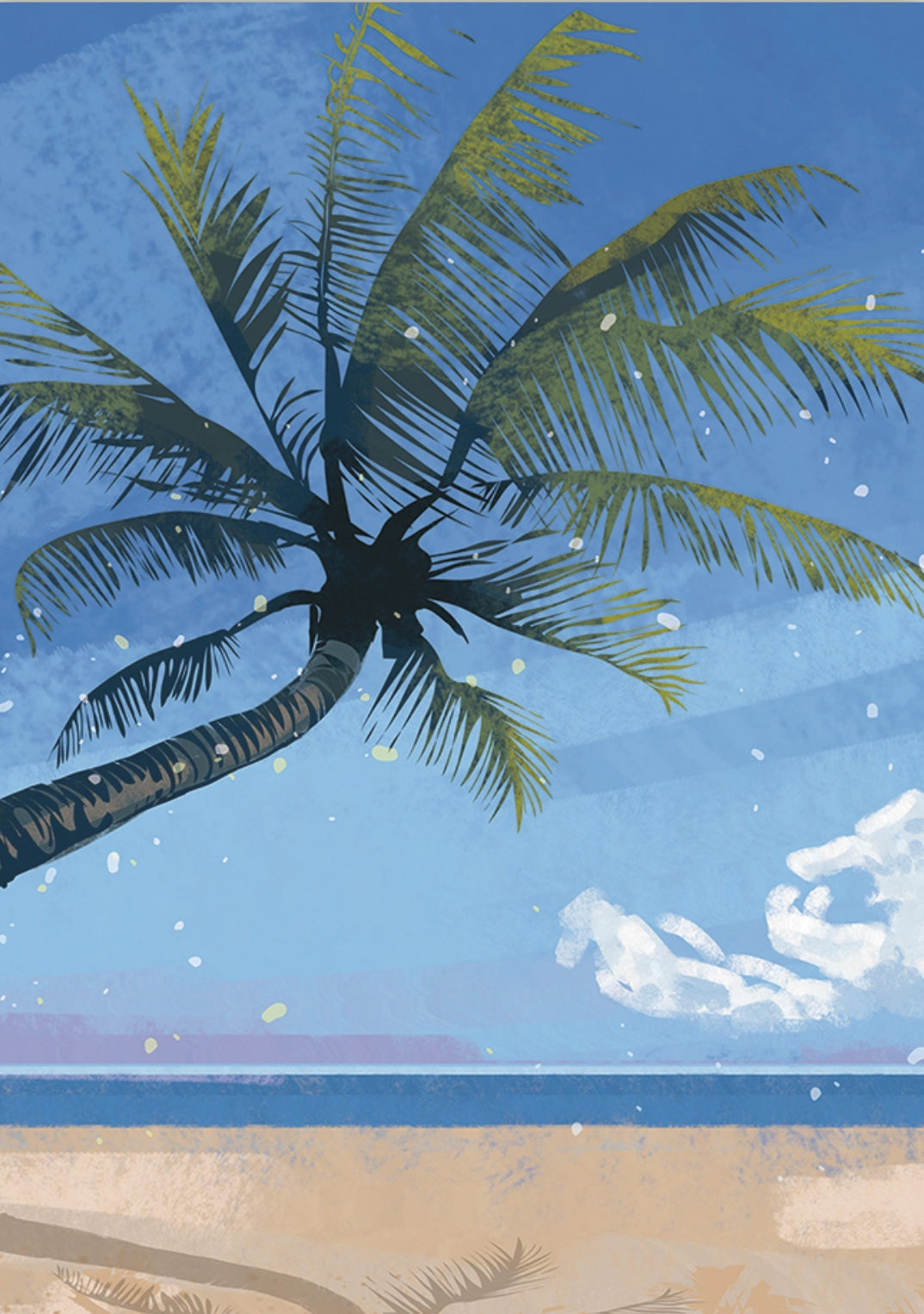 Hello Kaczi - Palm Tree - Beach - Summer - Postcard