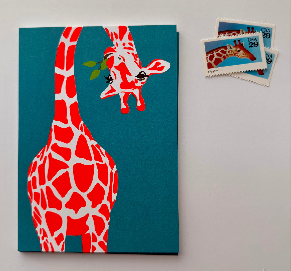 Giraffe Postcard by Nobis Design
