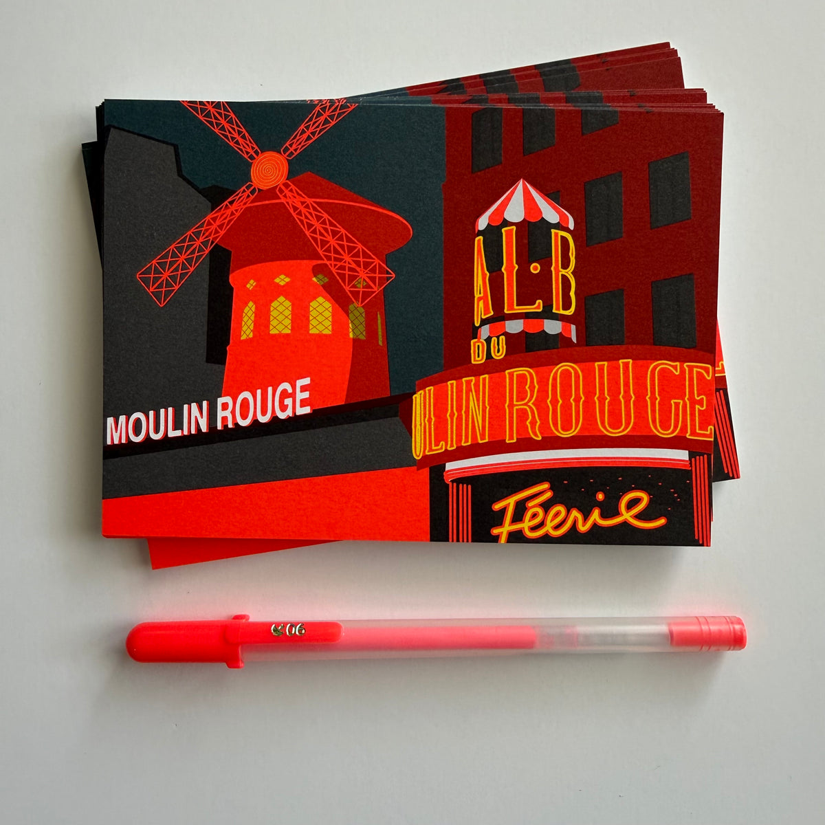 Moulin Rouge, Paris Postcard by Nobis Design