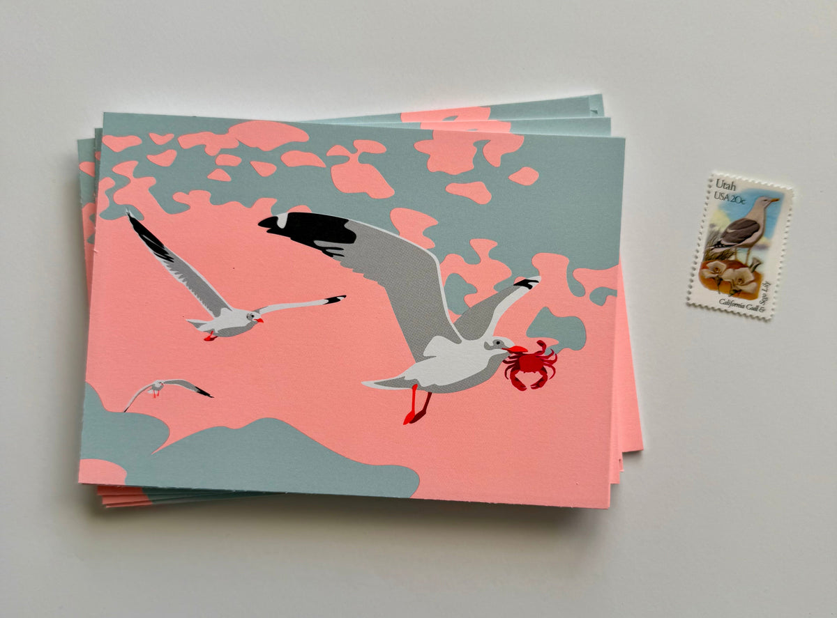 Gulls Postcard by Nobis Design