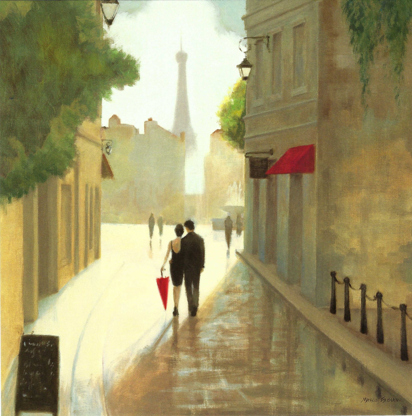 International Graphics - Paris - France - Eiffel Tower - Paris Romance - Postcard
