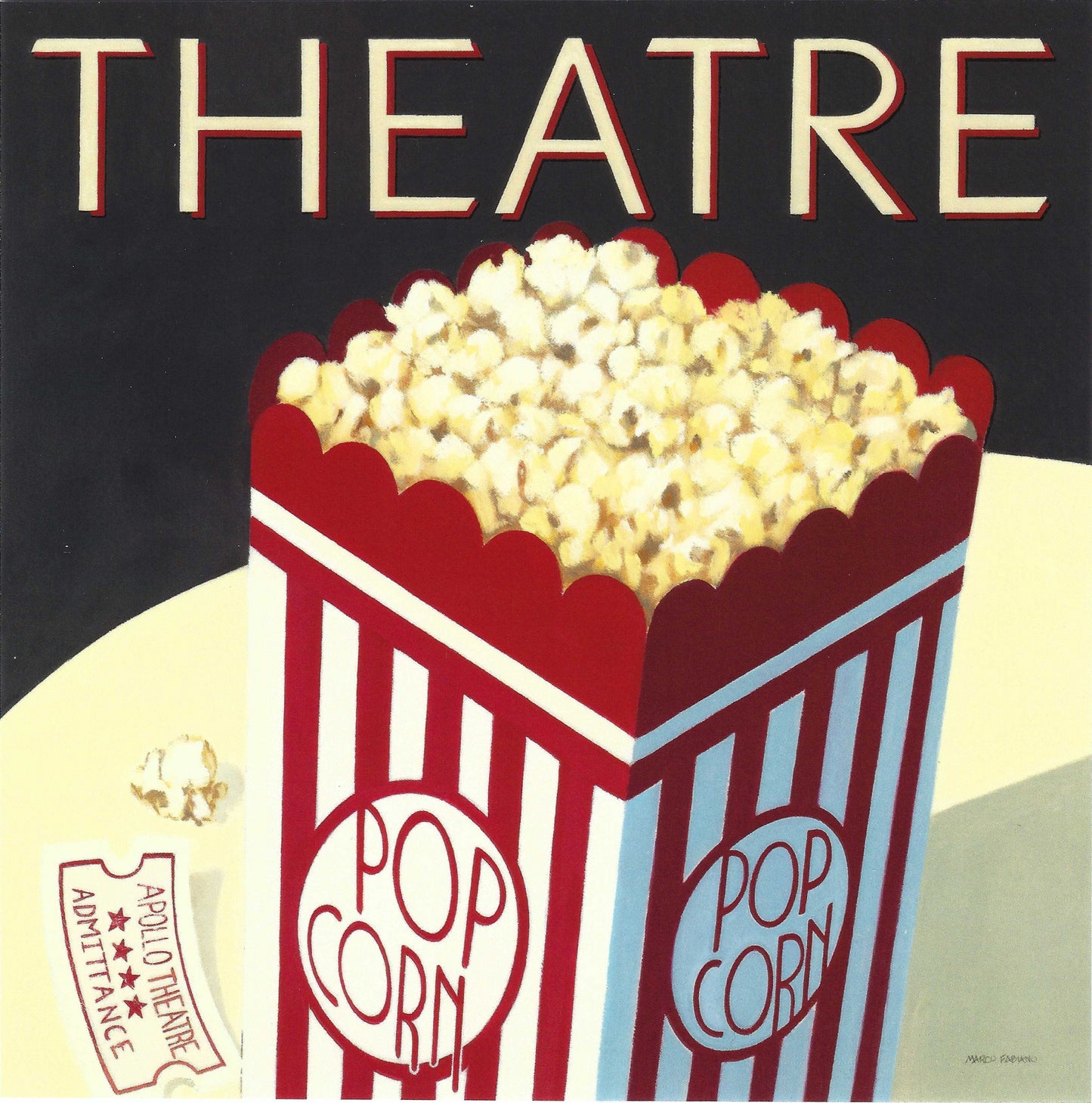 International Graphics - Theatre - Movies - Popcorn - Postcard