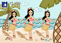 L.M. Kartenvertrieb - Hula Girls - Lenticular Postcard