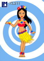 L.M. Kartenvertrieb - Hula Girl - Lenticular Postcard