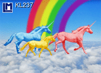 L.M. Kartenvertrieb - Unicorns and Rainbows - Lenticular Postcard