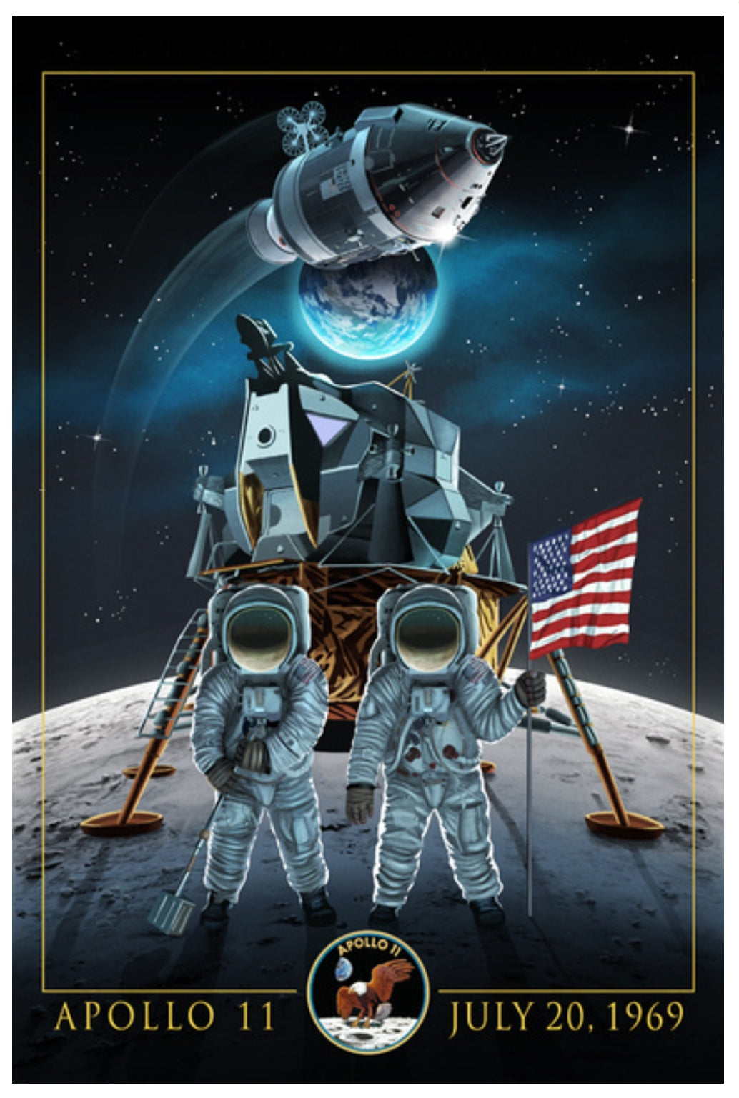 Lantern Press Postcard - Apollo 11 - Space Postcard - Postcrossing Postcard