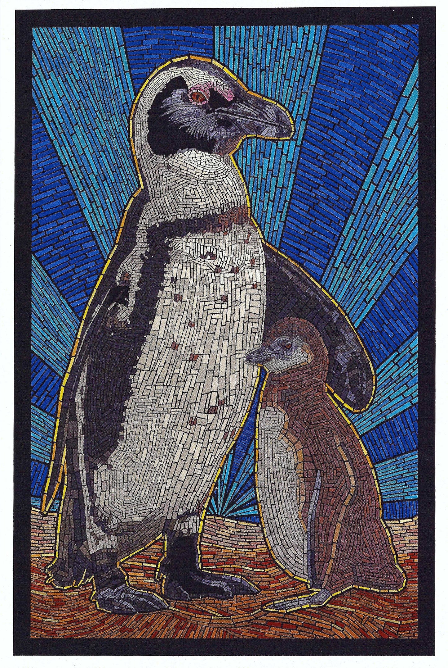 Lantern Press - Penguin - Mosaic - Postcard