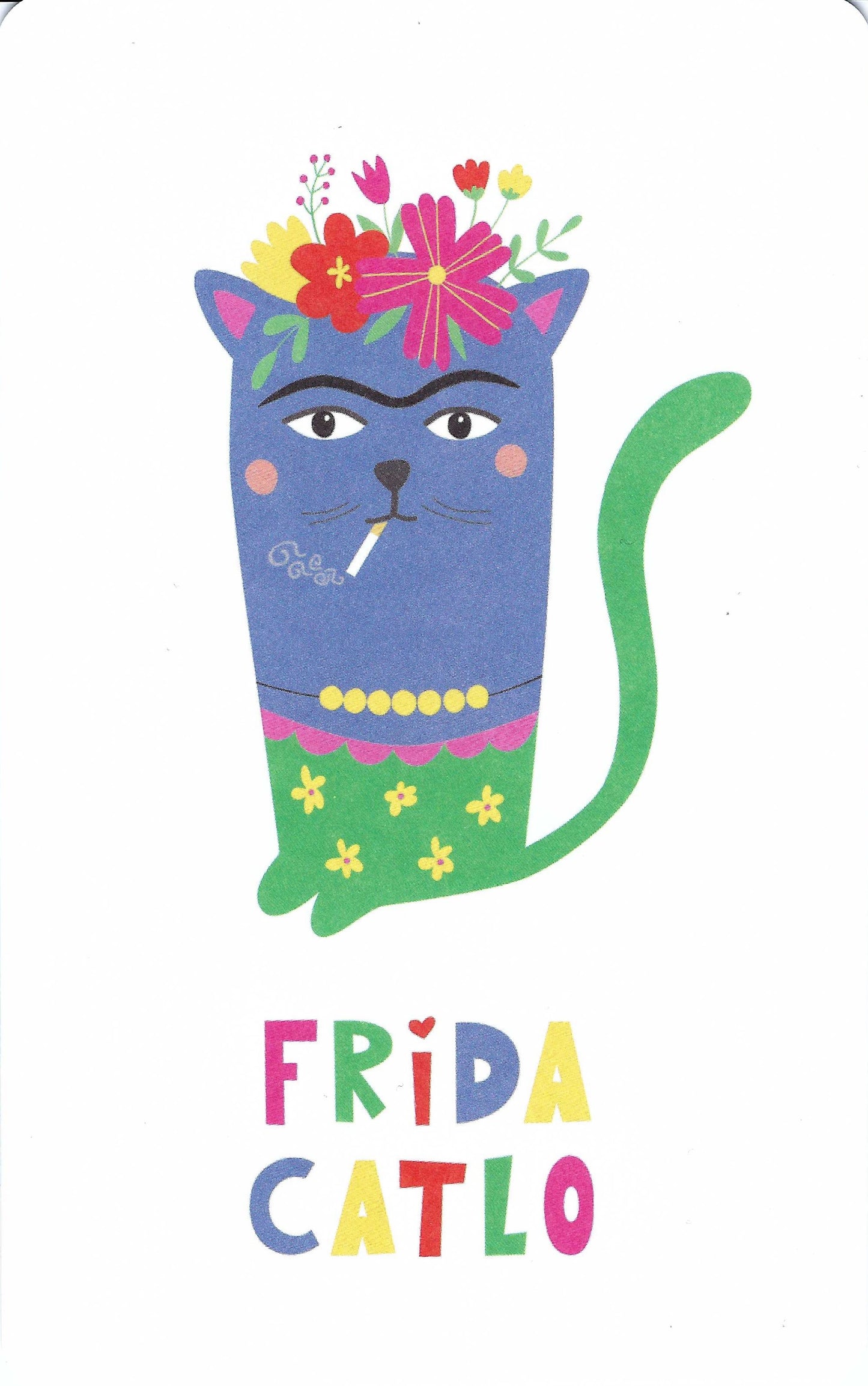 Luna Cards - Frida - Frida Catlo - Cat - Mini Postcard