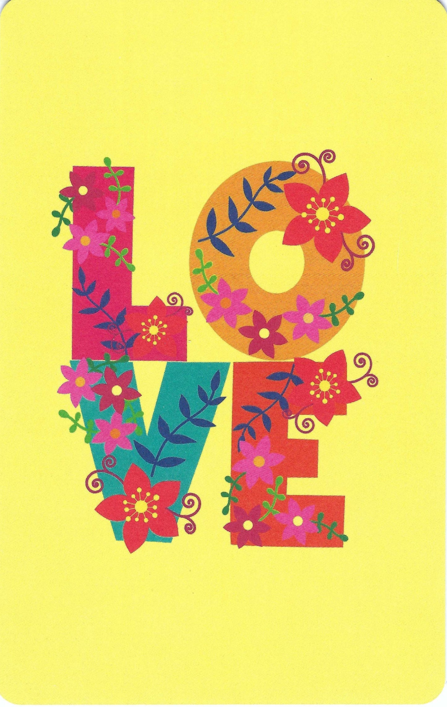 Luna Cards - LOVE - Floral - Mini Postcard
