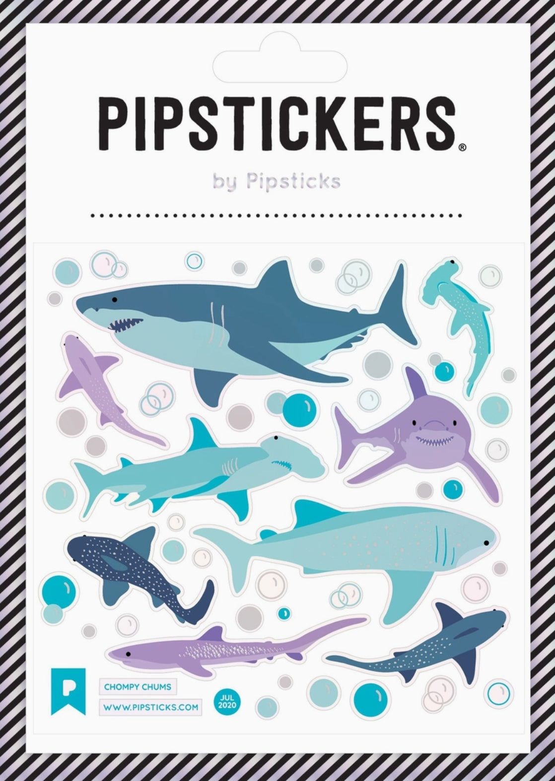 Shark Postal Pack β Postcards, Stickers & Washi Tape