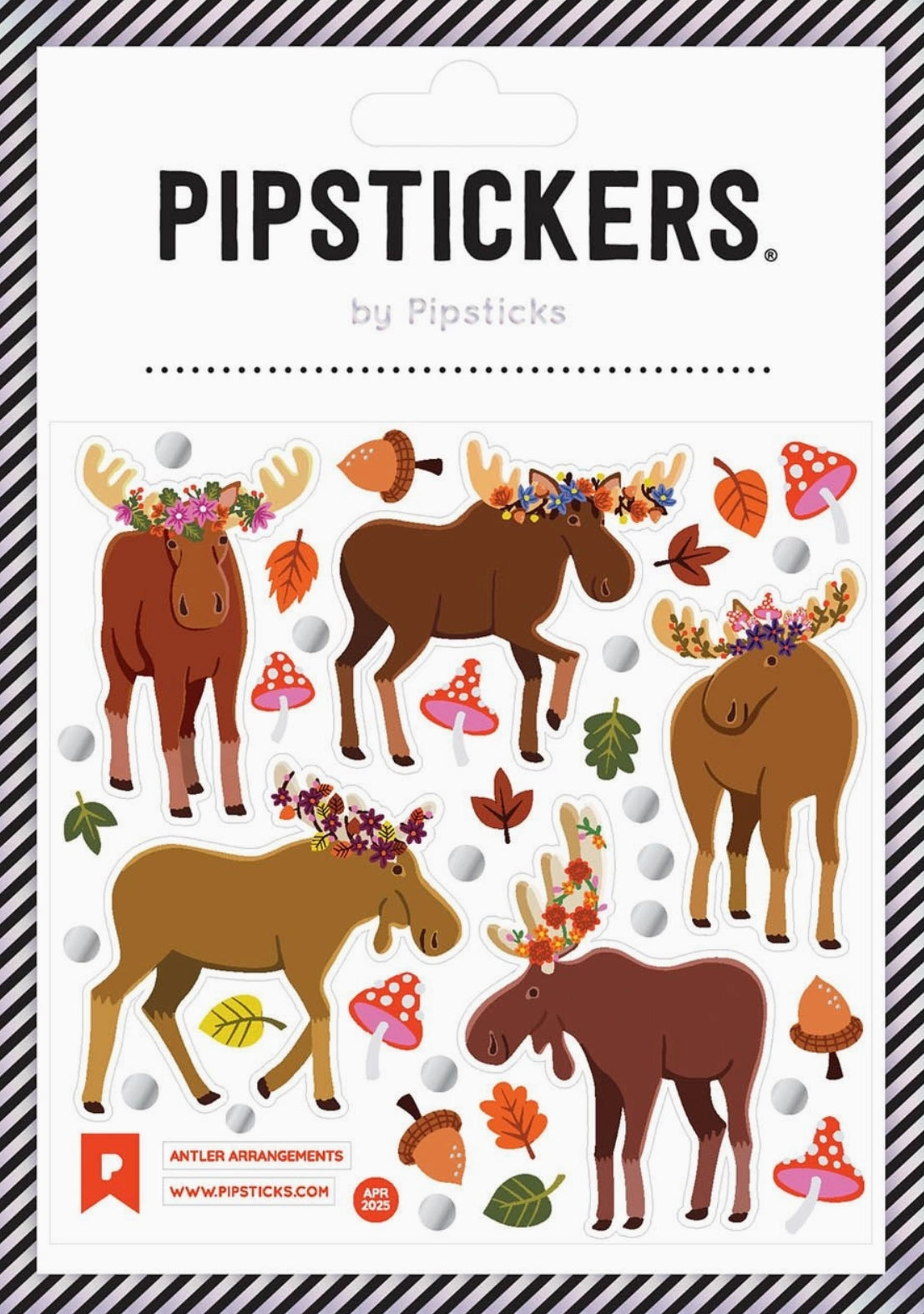 Pipsticks Stickers - Moose - Antler Arrangements - Sticker Sheet