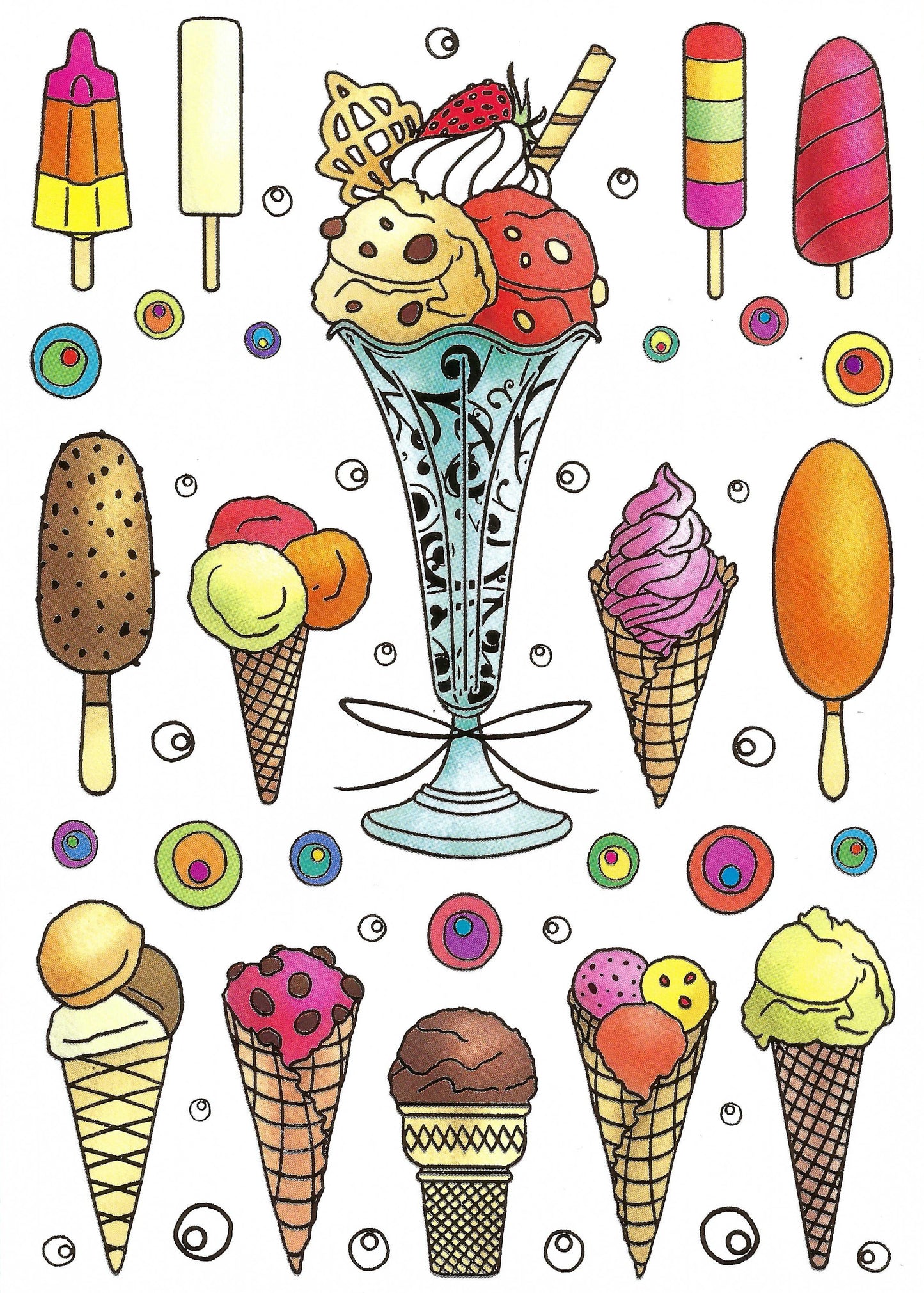 Quire - Ice Cream - Cone - Sundae - Postcard with foil details