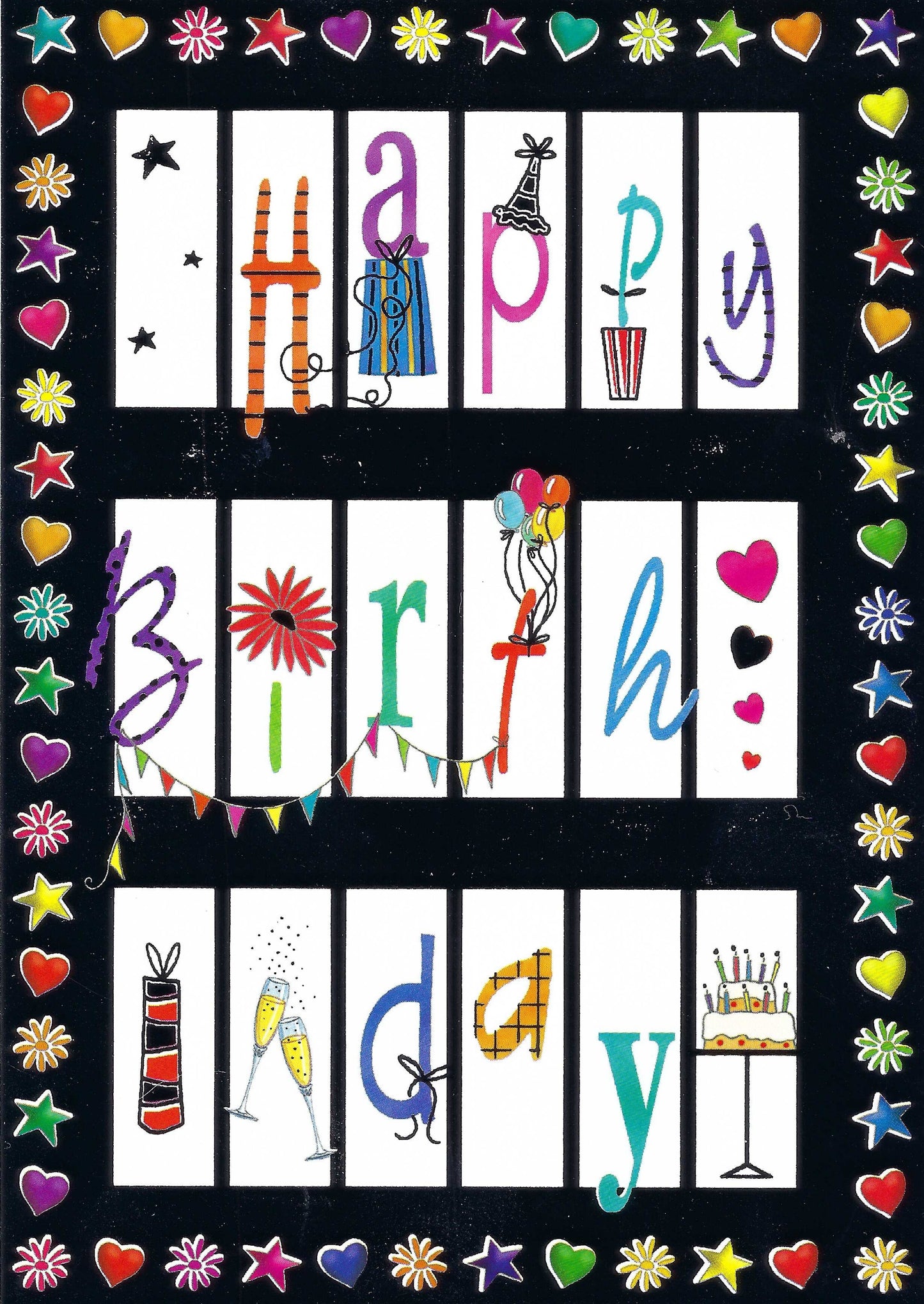 Birthday Postcard Pack - Mix of Premium Birthday Postcards and Stickers