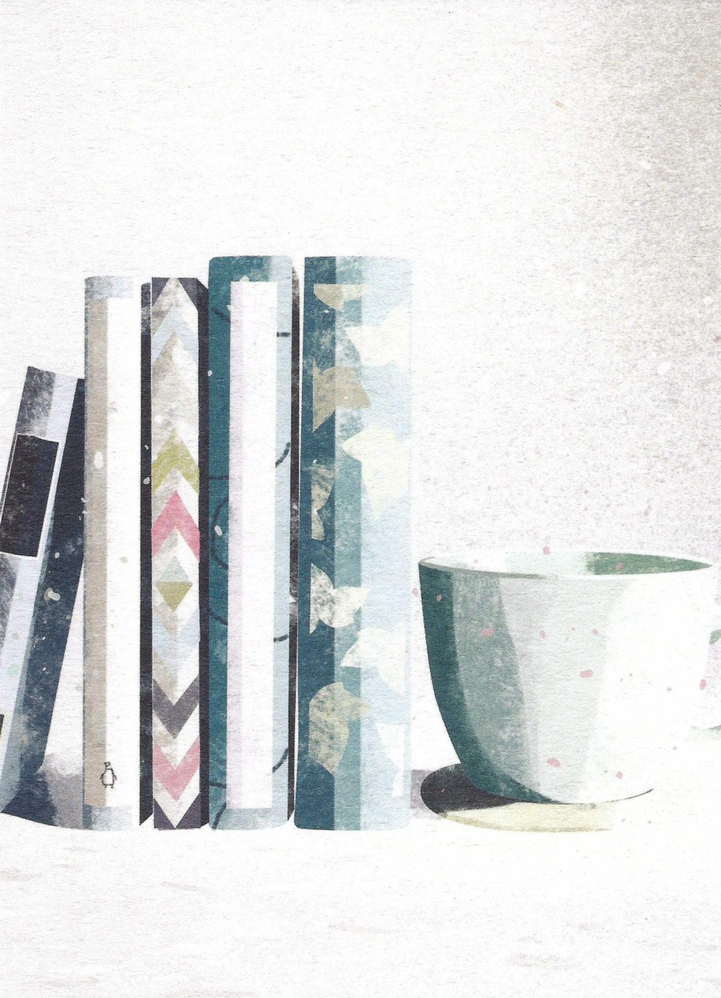 Book Club Postal Pack - Mix of Book-themed Postcards, Stickers and Washi Tape