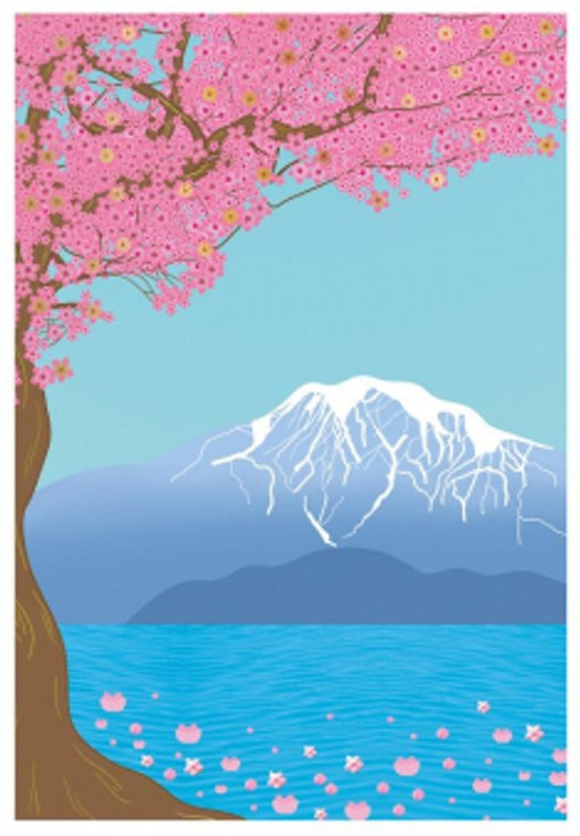Blossoms by the Lake Postcard with foil details by Editor - Art of Emotion
