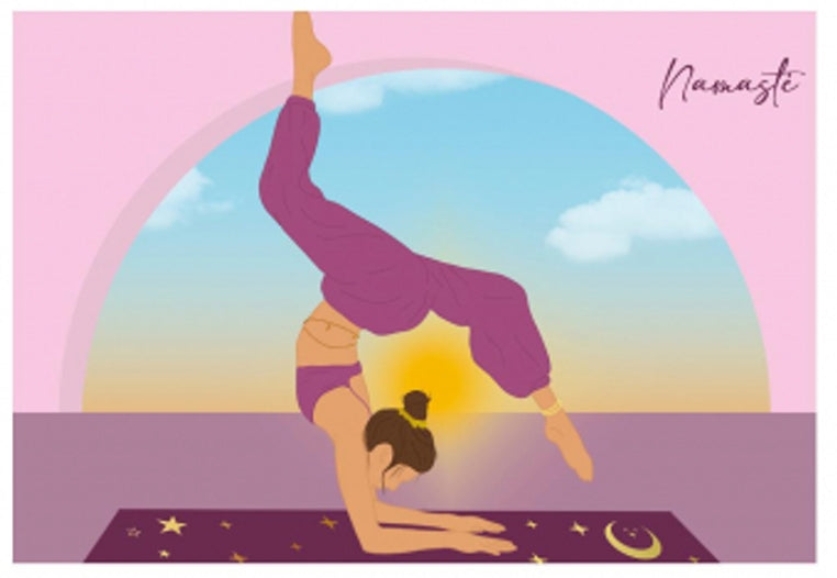 Namaste Yoga Postcard with foil details by Editor - Art of Emotion