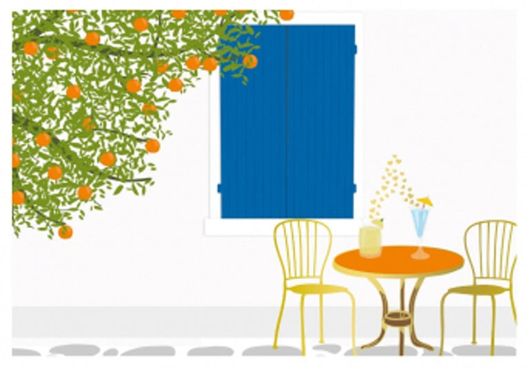 Mediterranean Morning Postcard with foil details by Editor - Art of Emotion