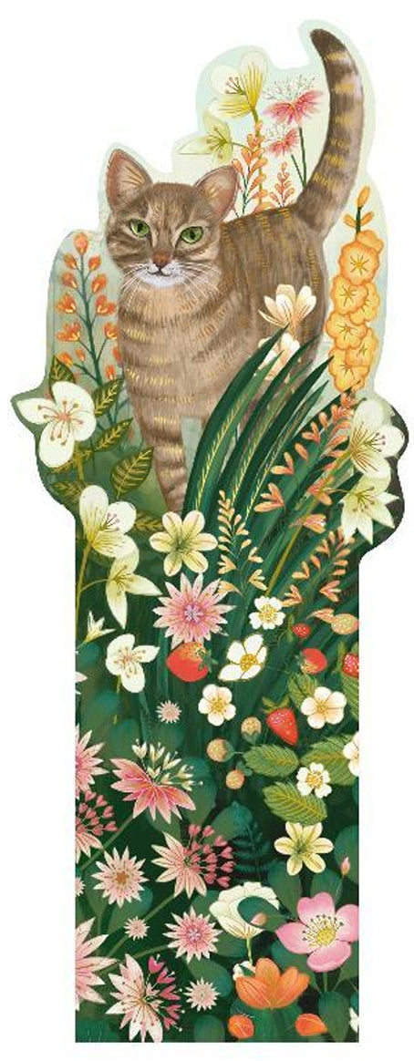 The Garden Wanderer Cat Bookmark with foil details by Editor - Art of Emotion