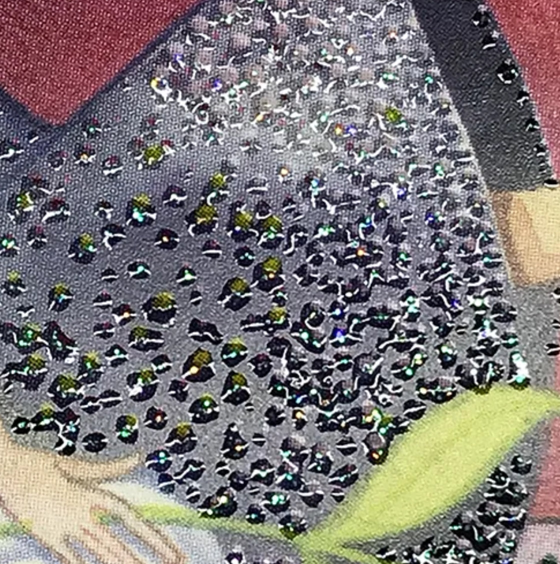 Fairy on a Moon Swing Postcard by Kristiana Heinemann with lacquer details