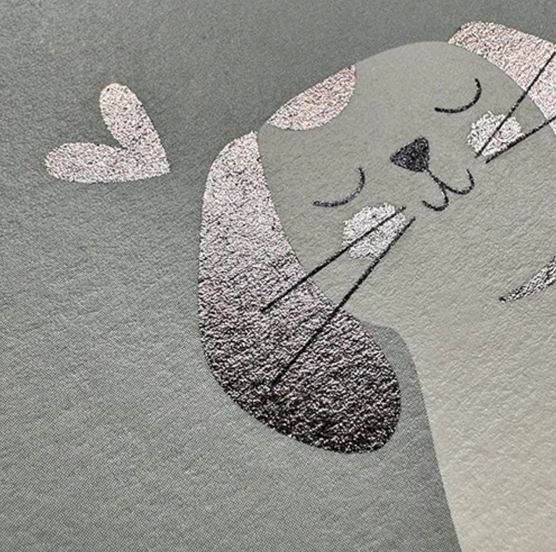 Dog and Cat Best Friends Postcard with foil details