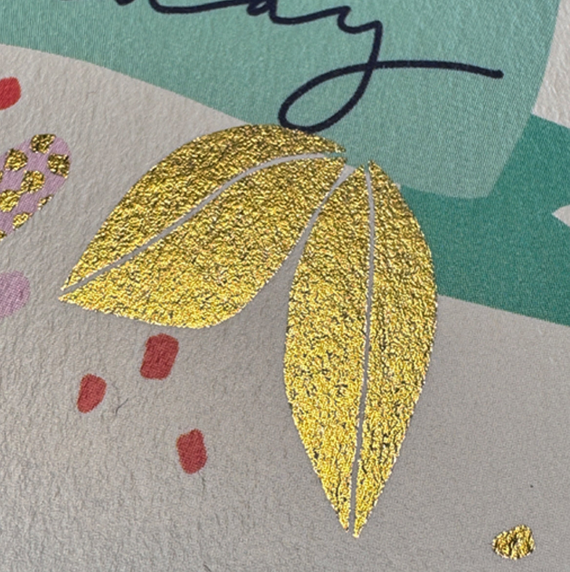 Happy Birthday Postcard with foil details