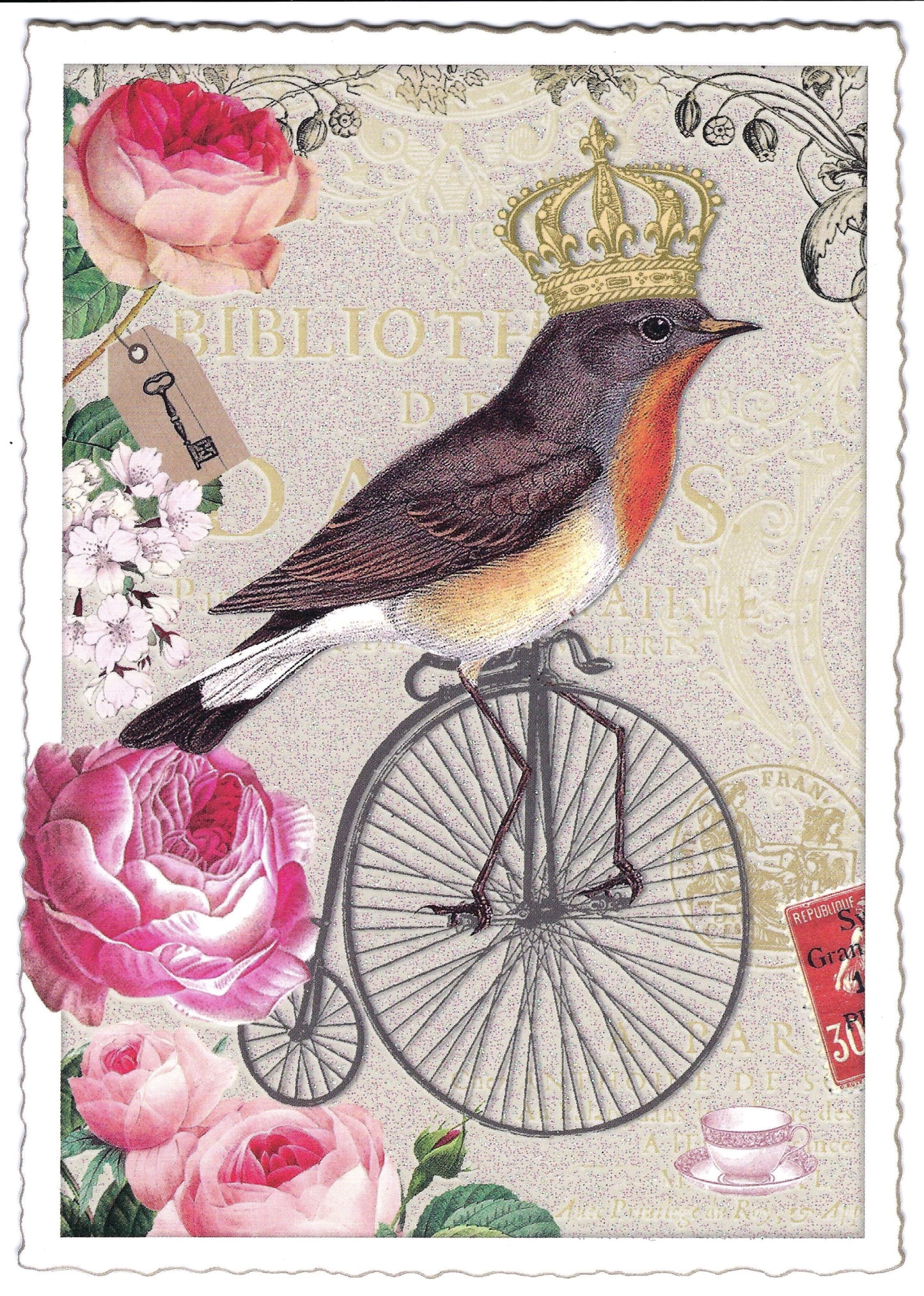 Edition Tausendschön - Bird on a Bicycle - PK698 - Postcard