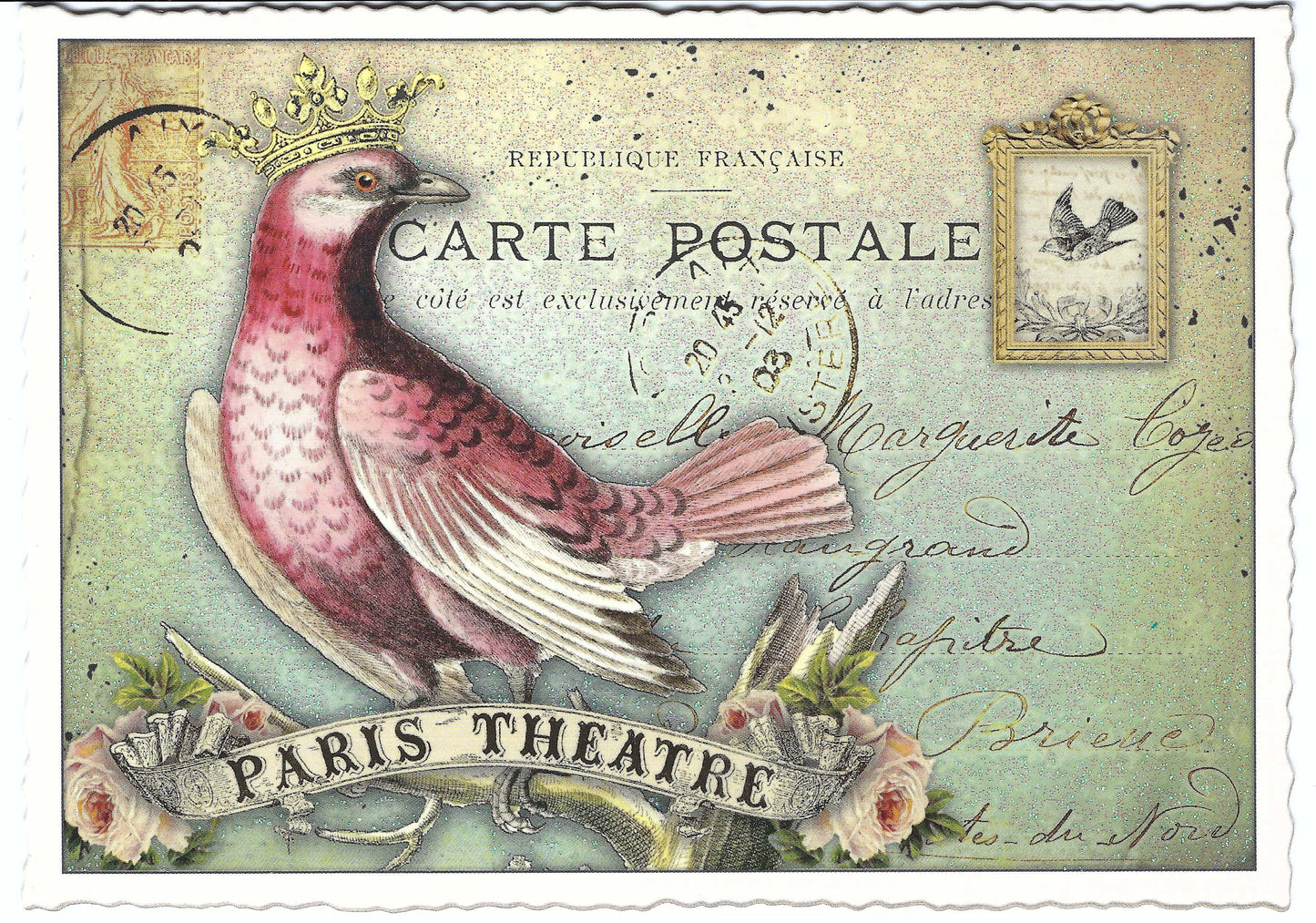 Edition Tausendschön - Bird with Crown - Paris Theatre - PK1088 - Postcard