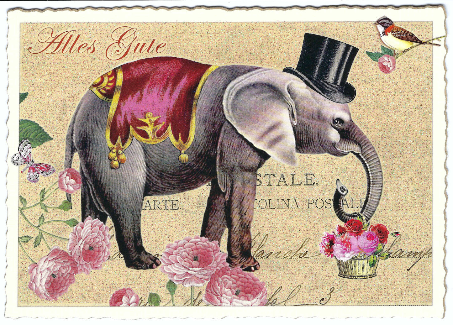 Edition Tausendschön - Elephant - All the Best - PK486 - Postcard