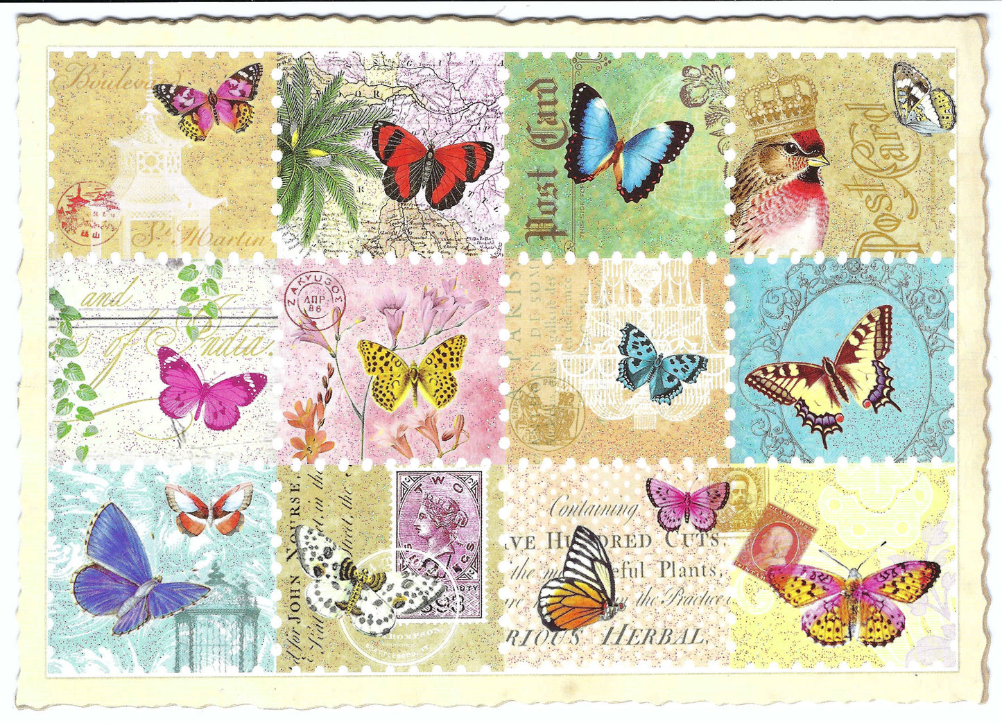 Edition Tausendschön - Stamps - Butterflies - Postcard